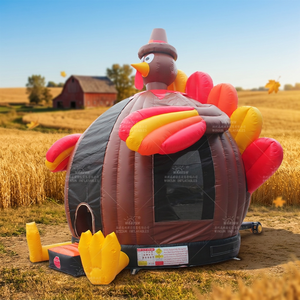 High Quality Custom Eco-Friendly PVC Semi-Enclosed <b>Inflatable</b> Party Bounce <b>House</b> Jumping Castle Turkey 5*5*4m WINSUN WSC-405 - Product Image 1