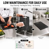 Planche de préparation alimentaire en PP de qualité alimentaire, durable, pour fruits et légumes, pour usage domestique et professionnel en cuisine