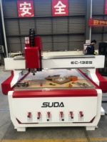 Routeur CNC 3 axes SUDA série EC haute précision, moteur pas à pas, machine de gravure entièrement automatique 1300x2500mm avec dispositif rotatif