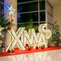 Lettres lumineuses LED de Noël grand format, motif de Noël, étanches IP65 pour extérieur, personnalisables, directement du fabricant, pour décorations de place et festivals