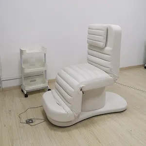 Mesa de masaje ajustable de 3 motores, cama eléctrica de belleza, extensión de pestañas moderna, color blanco, nuevo diseño