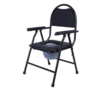 <b>Commode</b> Chair <b>Folding</b> Toilet Chair For Elderly And Pregnant Women With Bucket And Armrests Hospital Use - Product Image 5