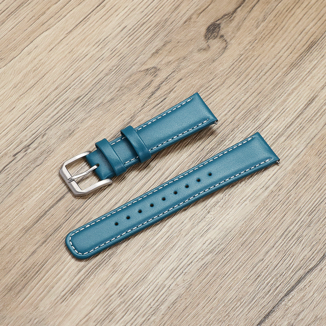 Custom Logo Genuine Leather Watch Band Adjustable 18mm 20mm 22mm Replacement Strap for Huawei Smart Watch