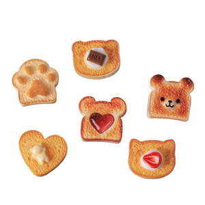 caoh DOLLHOUSE : Scène miniature, jouets alimentaires réalistes, pain grillé au <span class=keywords><strong>caramel</strong></span>, accessoires en résine en forme d'ours cœur - Product Image 5
