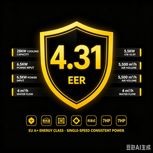 <span class=keywords><strong>Aire</strong></span> <span class=keywords><strong>Acondicionado</strong></span> Industrial Split de Techo 28KW con Cortina de Agua, Ahorro de Energía, 380V <span class=keywords><strong>R410A</strong></span> para 150-200 m² ㎡   Almacén de Fábrica - Product Image 3