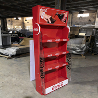 Étagère de présentation de boissons gazeuses multi-niveaux pour supermarché, présentoir métallique sur pied pour magasin de détail
