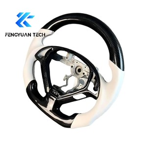 Volant de voiture en cuir noir personnalisable en direct d'usine, avec fibre de carbone forgée bleue, pour Infiniti FX35 G25 G37 Q50 Q60 Q70 <span class=keywords><strong>350Z</strong></span> - Product Image 6