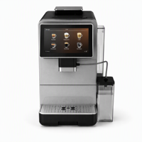 Cafetera Espresso Automática Directa de Fábrica, 19 Bares, con Espumador de Leche y Pantalla Digital, para Oficina y Uso Comercial