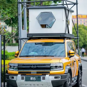 M6 OEM户外玻璃纤维防水4x4越野SUV旅行拖车折叠式汽车卡车露营车铝硬壳车顶帐篷