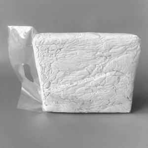 ผ้าเช็ดทำความสะอาดจากเสื้อยืดผ้าฝ้าย 100% สำหรับใช้ในอุตสาหกรรม สีขาว น้ำหนัก 10 ปอนด์ และ 50 ปอนด์ แบบเป็นก้อน - Product Image 1