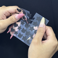 Patchs anti-acné de couleur noire 25 points pour traitement des taches et des imperfections Autocollants avec ligne pointillée pour le visage, patch anti-acné