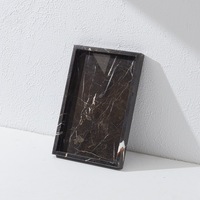Marbre blanc de Carrare élégant pour plateau Dalle de pierre naturelle ovale pour bijoux Cosmétiques Bougie Tea Light Display