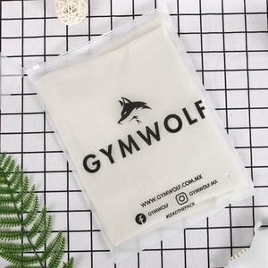 T Áo sơ mi quần áo biểu tượng tùy chỉnh nhựa dây kéo túi Frosted phân hủy sinh học Zip khóa ziplock tự niêm phong bao bì túi - Product Image 6