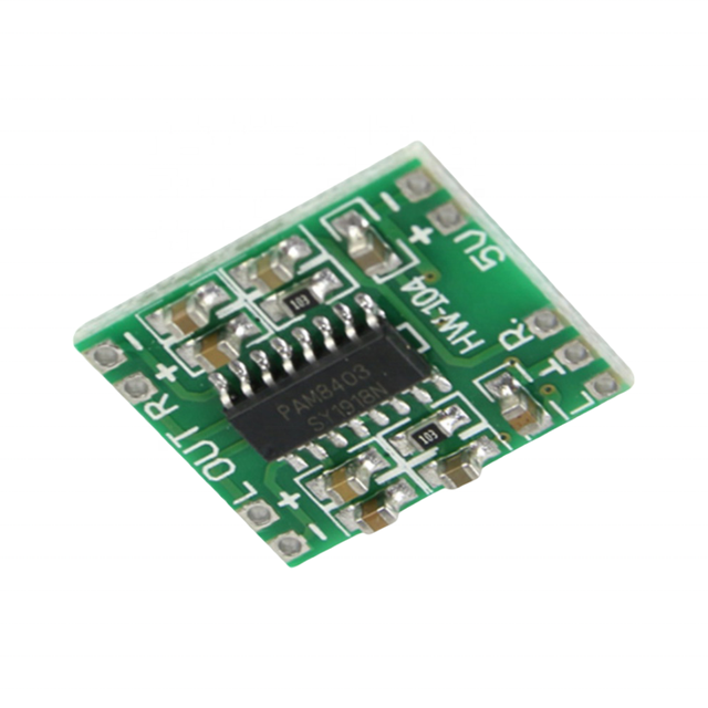 PAM8403 Mini Class D Amplifier Board 2x3W Ultra Compact Stereo Digital Amp Module USB Powered 2.5-5V Green PCB DIY Wire