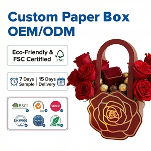 Confezione Regalo di Alta Qualità per Fiori di Compleanno, Scatola a Forma di Cuore per Bouquet da Matrimonio, Borsa per Fiori - Product Image 2