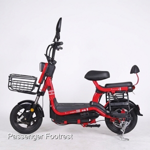 Bicicleta Eléctrica para Adultos de Estilo Retro, 500W, Diseño Vintage Cruiser, Asiento de Cuero, Batería de Plomo-Ácido de 48V, Manubrio Ancho y Ligero - Product Image 4