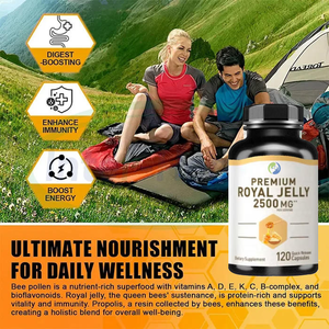 Gélules à <span class=keywords><strong>la</strong></span> <span class=keywords><strong>gelée</strong></span> <span class=keywords><strong>royale</strong></span> Ausreson Suppléments organiques naturels OEM <span class=keywords><strong>Meilleur</strong></span> prix Capsules lyophilisées de <span class=keywords><strong>gelée</strong></span> <span class=keywords><strong>royale</strong></span> 1000mg - Product Image 2