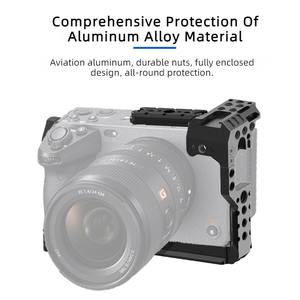 YEAH OTAN Rail Cold Shoe Demi-cage complète interchangeable pour caméra <span class=keywords><strong>Sony</strong></span> <span class=keywords><strong>FX30</strong></span> FX3 avec trou fileté de localisation ARRI 3/8 ''1/4'' - Product Image 2