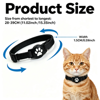 Collier de localisation GPS intelligent pour chats et chiens - Traceur anti-perte avec télécommande, étanche IPX6, batterie longue durée, en plastique