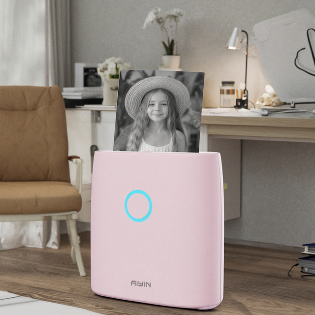 Portable Mini Photo Printer Handheld Modern Small & Handy Thermal Wireless Wireless Printer for Travel Journal Picture Printing