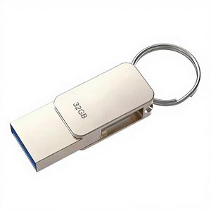 Clé <span class=keywords><strong>USB</strong></span> Métallique Haute Vitesse Double Interface avec Porte-clés Portable 32 Go/64 Go/128 Go <span class=keywords><strong>USB</strong></span> 3.0 – Cadeau Promotionnel - Product Image 2
