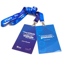 Badges en plastique personnalisés à impression rapide pour petites commandes, passe événementiel, passe VIP, étiquette nominative d'identification, badge d'accès arrière-scène avec cordon pour exposition