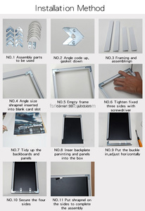 Gran oferta, marcos de lienzo modernos de tamaño personalizado, moldura de pintura al óleo flotante, carteles de aluminio de vidrio de Metal dorado de lujo, barra de marco de fotos - Product Image 5