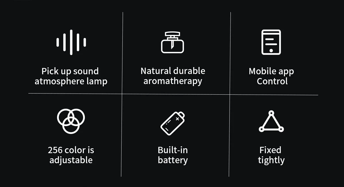 2022 جديد تصميم RGB إيقاع مصباح سيارة معطّر الهواء العطر تنفيس كليب الروائح زيت طبيعي رائحة العطور