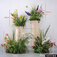 Champ vent forêt mariage vert fleur boule fleurs artificielles en gros fleurs artificielles pour la décoration de mariage