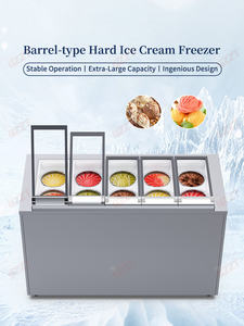 Machine à crème glacée à congélation continue 4/6/8/10/<span class=keywords><strong>12</strong></span> <span class=keywords><strong>pots</strong></span> Machine à yaourt avec baril rond Pozzetti 3.5L 7L - Product Image 5