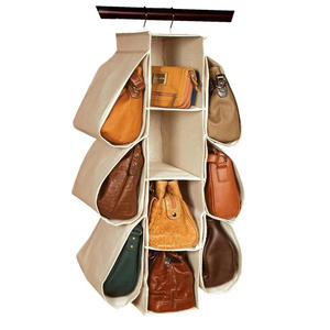 Handbag Storage Hanging Closet Organizer Homewares Nonwoven 10 Pockets Hanging Storage Bag Organizer