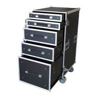 Valise à roulettes en aluminium avec poignée pliable personnalisée, petite valise à tiroirs, boîte à outils avec roulettes