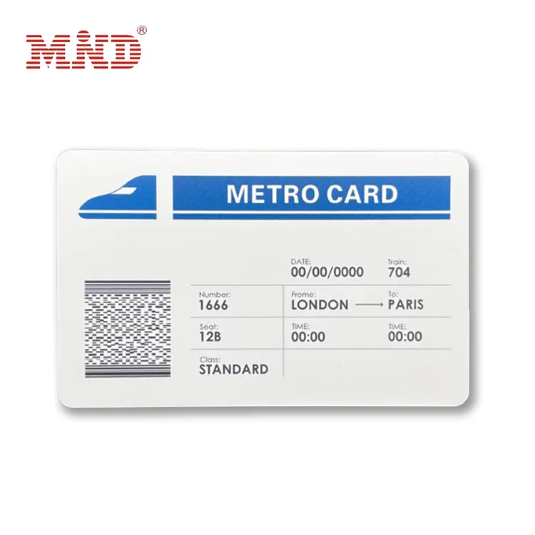 Factory price plastic nfc subway transit bus ticket T money metro oyster suica card