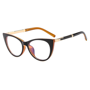Montura de Gafas Ópticas Psn Cat Eye, Aro Completo, Lentes Transparentes Marrones, Talla Mediana para Mujer - Product Image 5