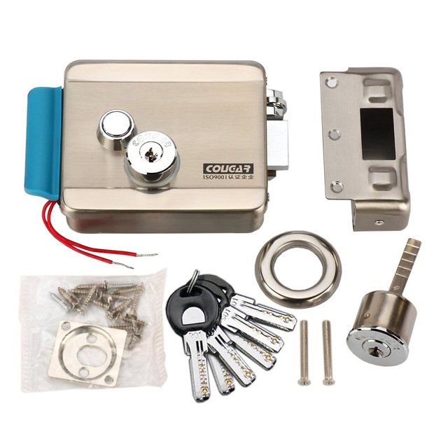 Electric Electronic Door Lock 1pcs Computer Point Key DC 12V Stainless Steel E Lock Support Wooden Glass Metal Door