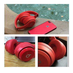 Coussinets d'oreille de couleur rouge en cuir protéiné souple, isolation phonique, <span class=keywords><strong>mousse</strong></span> à mémoire de forme, coussinets de remplacement <span class=keywords><strong>pour</strong></span> <span class=keywords><strong>casque</strong></span> Beat Studio - Product Image 6