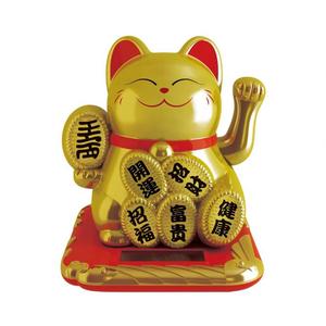 Kucing beruntung, Set lengan melambai, tenaga surya plastik meja kucing mobil dekorasi bukaan bisnis 2.5 inci kucing Beruntung - Product Image 4