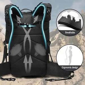 Nouveauté 2024 Sac à dos tactique d'extérieur, sac à bandoulière, grand format, imperméable 900D, pour gym, trekking, randonnée, moto, antivol, 36-56L, compatible MOLLE - Product Image 2