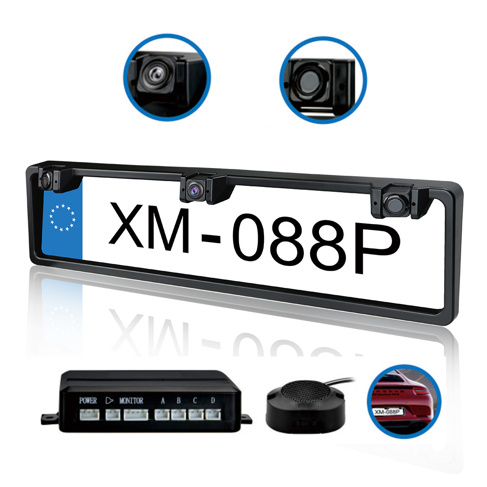 Рамка номерного знака CE ЕС, камера с датчиком парковки с передней и задней камерой