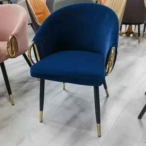 定制各种款式和颜色现代豪华餐饮家具软垫金属餐椅餐厅椅