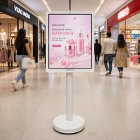 Kiosque en libre-service à écran tactile de 32 pouces, terminal sur pied blanc