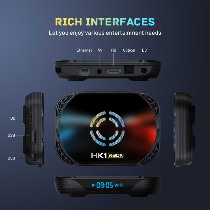 RUPA Android TV Box 2025 S905X5M Smart TV Box met Android 13.0 RAM 4G