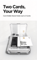 Porte-cartes magnétique universel transparent personnalisable pour iPhone 17 Pro Max, séries 16, 15, 14, 13, 12
