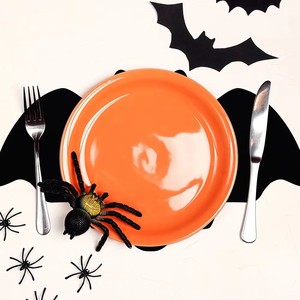 Napperons de <span class=keywords><strong>table</strong></span> en feutre motif chauve-souris pour Halloween, napperons de <span class=keywords><strong>table</strong></span> noirs antidérapants et résistants à la chaleur en feutre pour <span class=keywords><strong>table</strong></span> à manger - Product Image 3