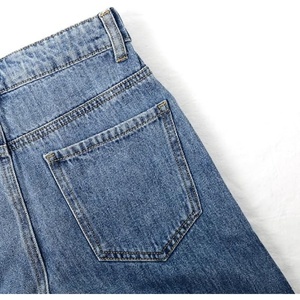 Jeans da <span class=keywords><strong>Donna</strong></span> Primaverili a Gamba Larga, Blu Chiaro, Vita Alta, Vestibilità Regolare, Stile Vintage, Pantaloni Casual alla Moda - Product Image 5