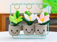 Boneka Hewan Plushie Custom, Boneka Anggrek, Dekorasi Pot Bunga Menakjubkan, Dekorasi Rumah, Dekorasi Pesta