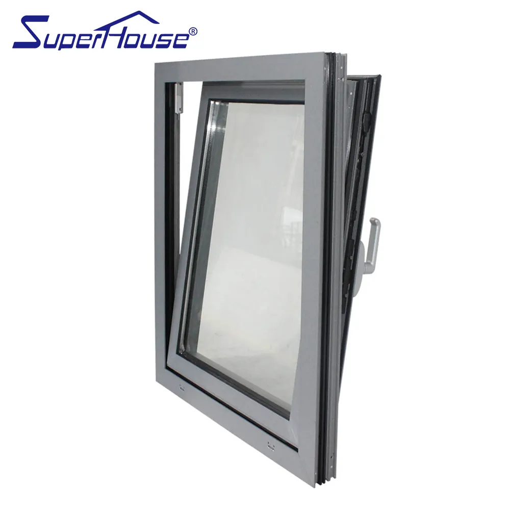 Popular in London aluminium Tilt and Turn Windows double glass window Offering Versatility and Easy Maintenance