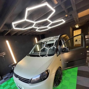 5 Hexs理发店蜂窝发光二极管灯车库六角灯发光二极管管天花板照明汽车车身修理发光二极管车间 - Product Image 4