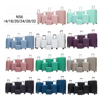Ensemble de 6 valises rigides en PP, design durable, roues silencieuses, tendance, pour un voyage facile – Vente en gros fabricant