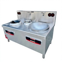 Cuisinière à induction commerciale tout-en-un pour la cuisson à la vapeur et à la friteuse, idéale pour la restauration